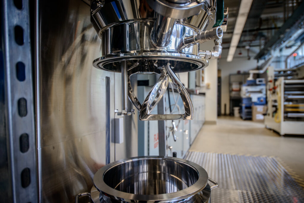 Shiny piece of battery making equipment